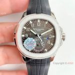 (GR) Swiss Replica Patek Philippe Aquanaut Travel Time Men Watch SS Gray Dial